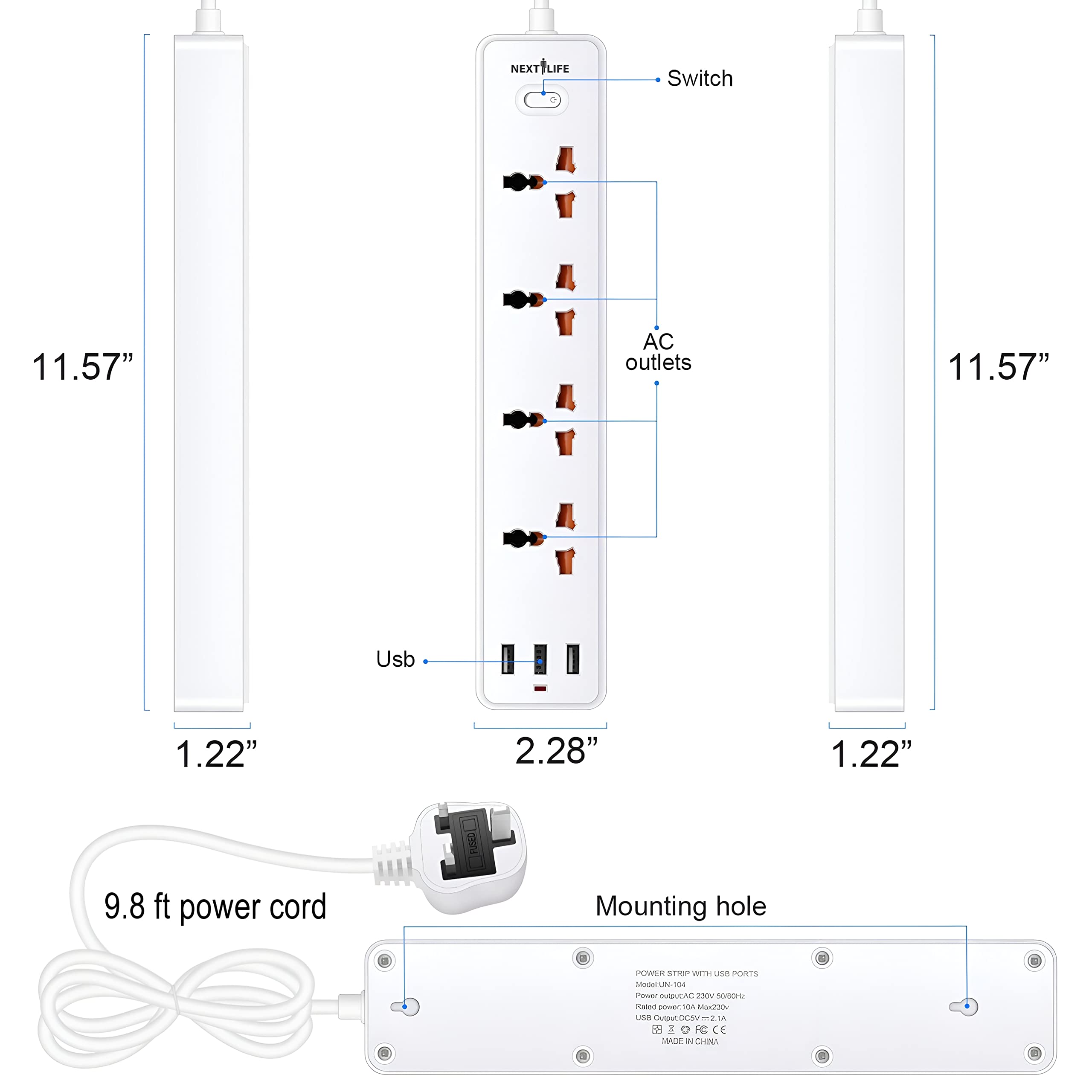 4Ac-3usb White